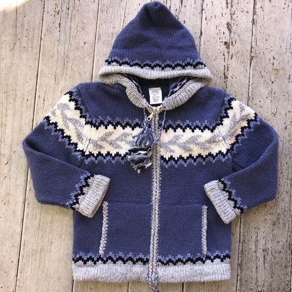 ISHKA ARTISANS 50/50 cotton/wool zip sweater - Picture 1 of 4